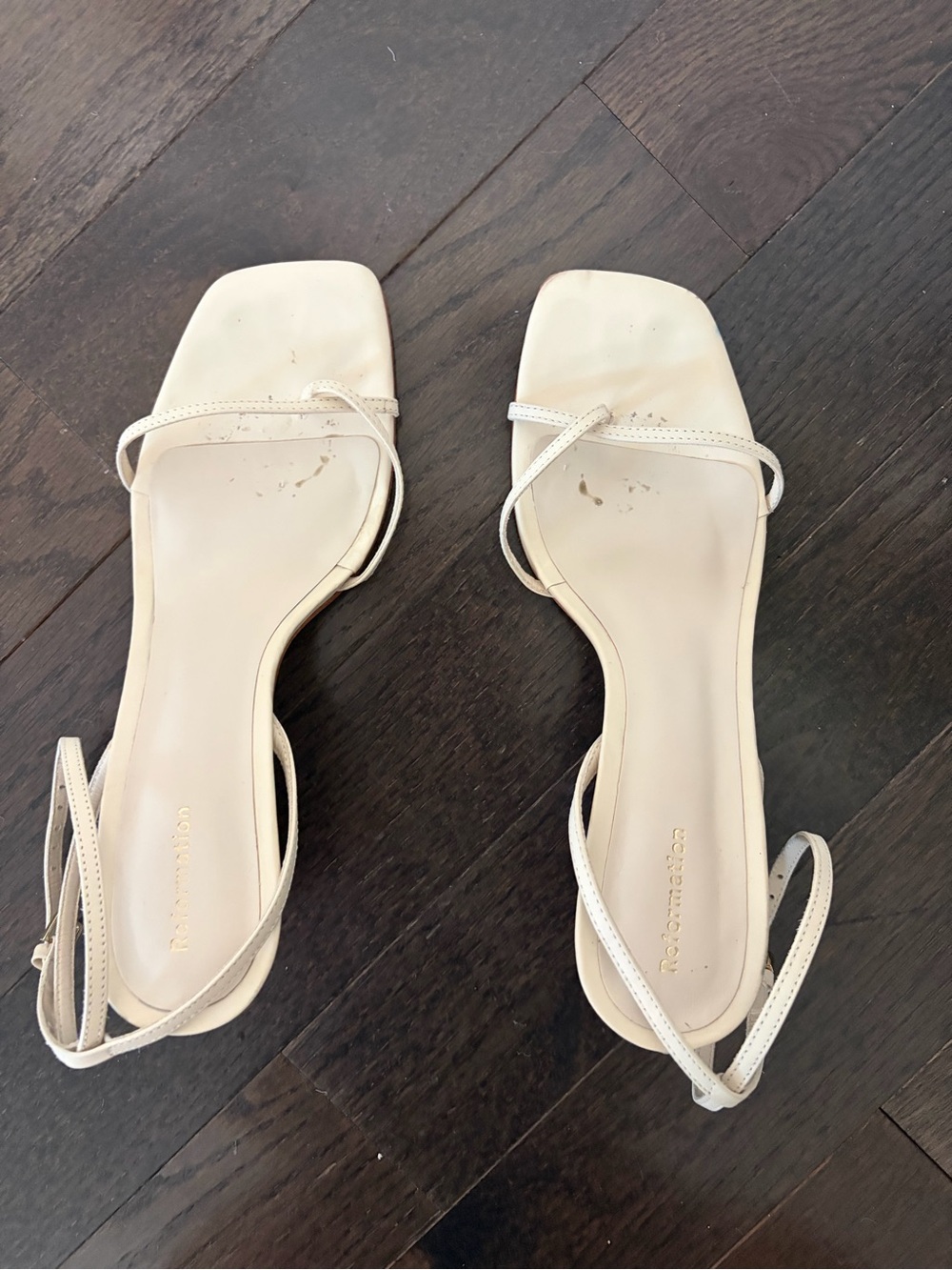 Reformation Emilia Wedge Sandal - Almond